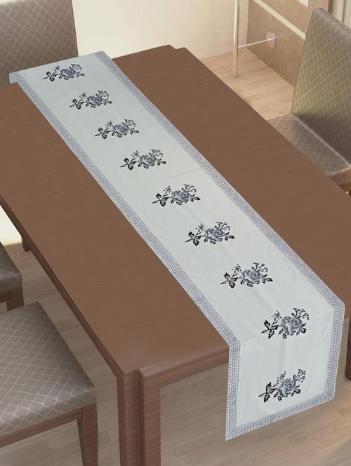 texstylehome thick cotton 16x72 inches block print 6 seater table runner - 18452147 - Very Small Image - 1