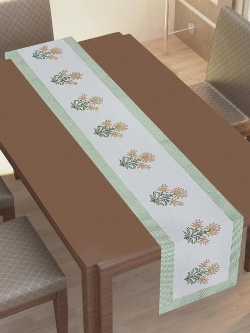 texstylehome thick cotton 18x90 inches block print 8 seater table runner - 18452181 - Very Small Image - 1