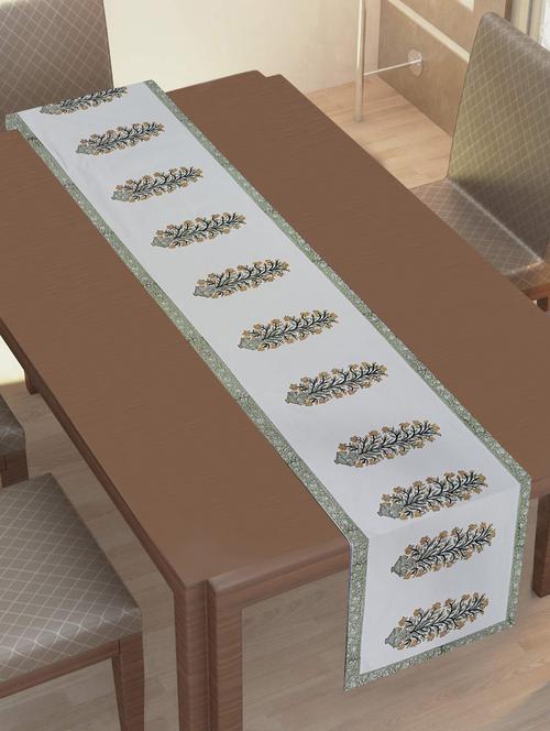 texstylehome thick cotton 18x90 inches block print 8 seater table runner - 18452183 - Very Small Image - 1