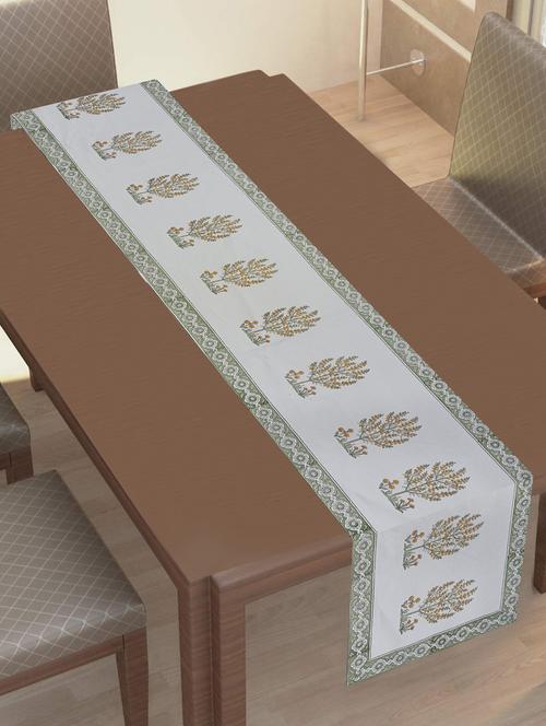 texstylehome thick cotton 18x90 inches block print 8 seater table runner - 18452191 - Very Small Image - 1
