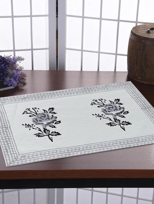 texstylehome thick cotton canvas jaipuri block print table mats - 18452218 - Very Small Image - 1