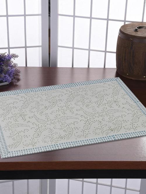 texstylehome thick cotton canvas jaipuri block print table mats - 18452232 - Very Small Image - 1