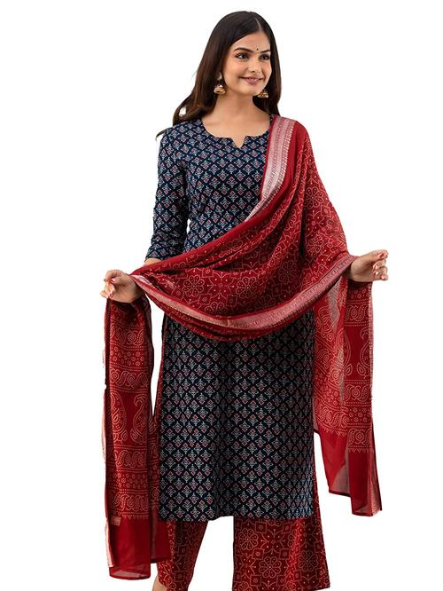 fabric:- cotton, pattern:-printed neck:- round neck, - 18452423 - Very Small Image - 1