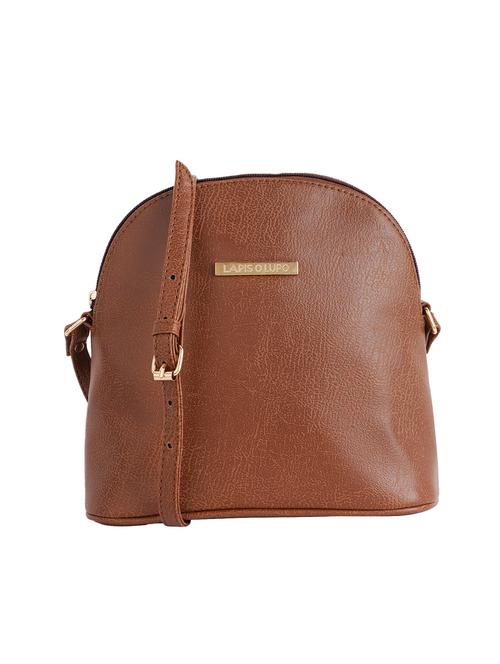 tan solid regular sling bag - 18452682 - Very Small Image - 1