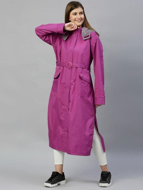 lavender solid rain coat - 18452775 - Very Small Image - 1