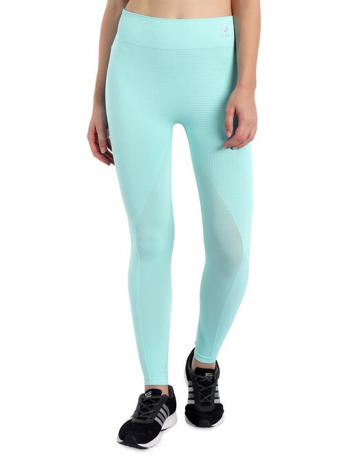 turquoise ankle length active wear tights - 18453559 - Very Small Image - 1