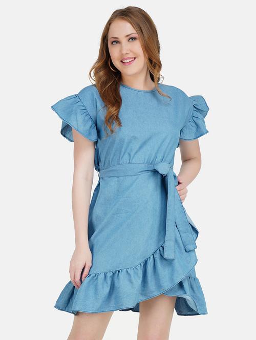 tulip hem ruffled a-line dress - 18453598 - Very Small Image - 1