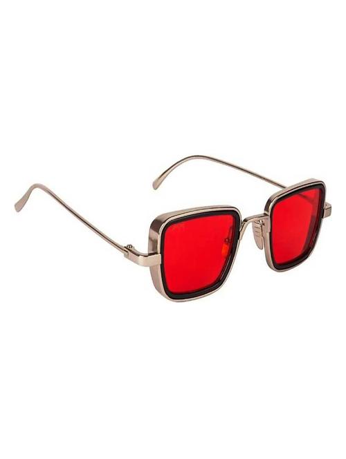 red lens rectangular sunglasses for men and women - 18453720 - Very Small Image - 1