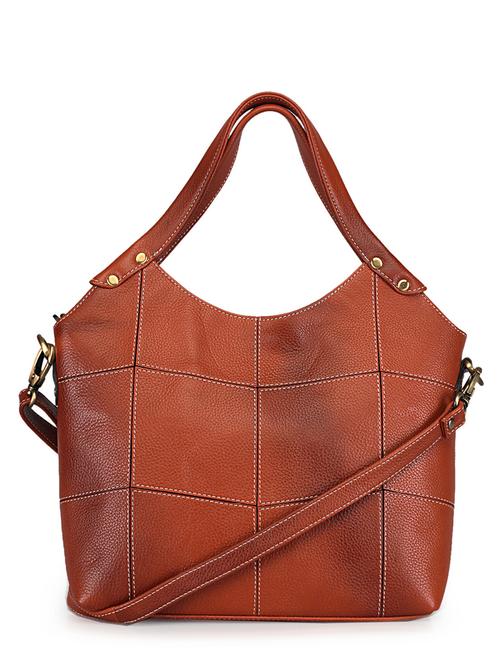 tan textured regular handbag - 18453820 - Very Small Image - 1