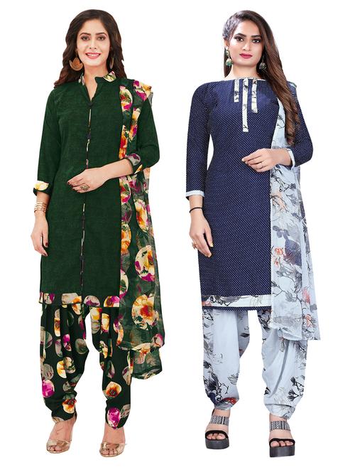 set of 2 unstitched suit set combos - 18453906 - Very Small Image - 1