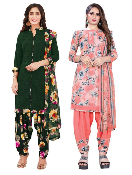 set of 2 unstitched suit set combos - 18453909 - Very Small Image - 1