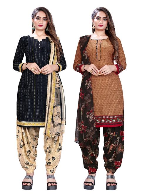 set of 2 unstitched suit set combos - 18454011 - Very Small Image - 1