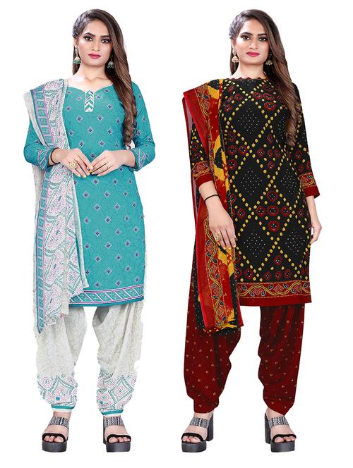 set of 2 unstitched suit set combos - 18454043 - Very Small Image - 1