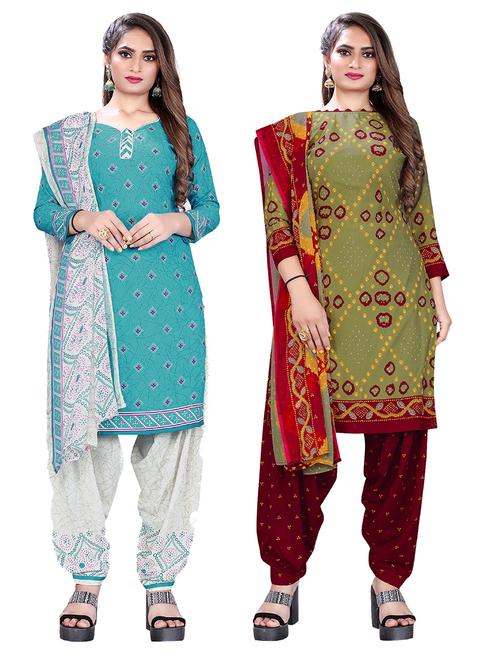 set of 2 unstitched suit set combos - 18454045 - Very Small Image - 1