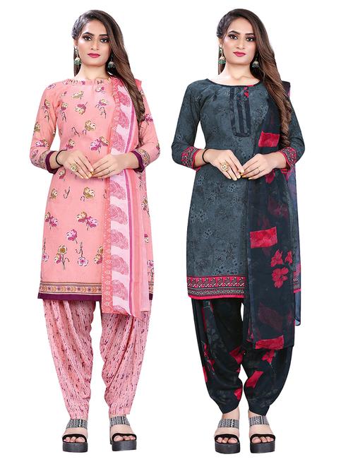 set of 2 unstitched suit set combos - 18454057 - Very Small Image - 1