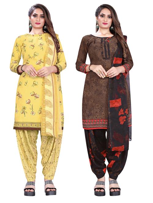 set of 2 unstitched suit set combos - 18454079 - Very Small Image - 1