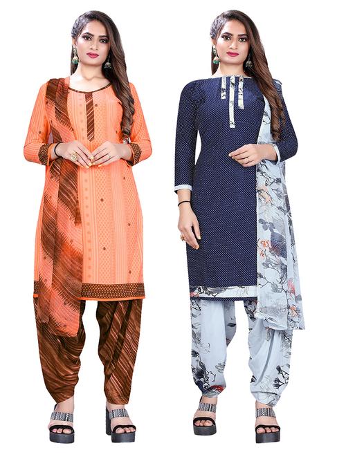 set of 2 unstitched suit set combos - 18454086 - Very Small Image - 1