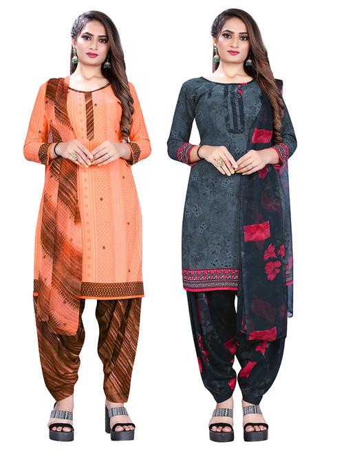 set of 2 unstitched suit set combos - 18454090 - Very Small Image - 1