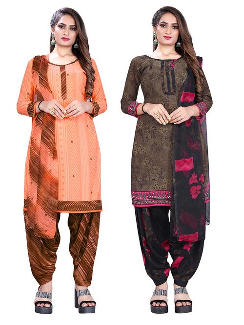 set of 2 unstitched suit set combos - 18454091 - Very Small Image - 1