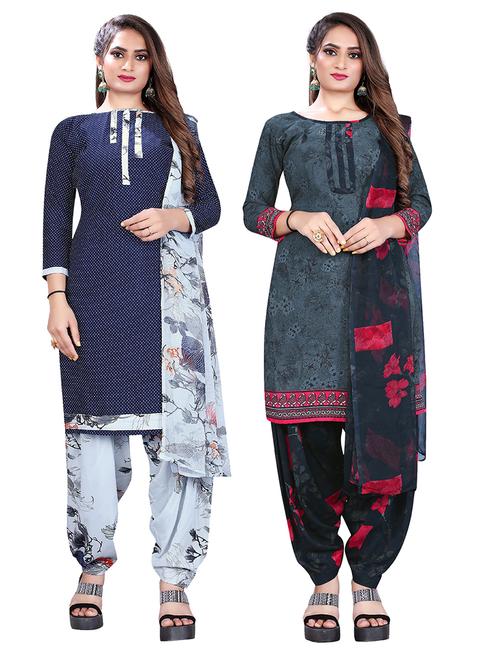 set of 2 unstitched suit set combos - 18454105 - Very Small Image - 1
