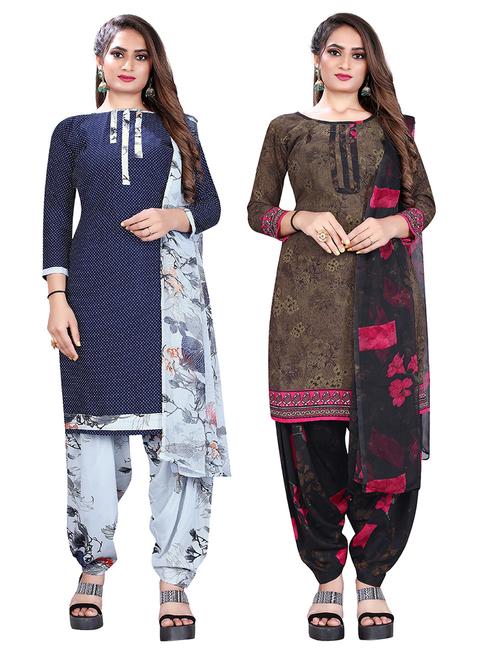 set of 2 unstitched suit set combos - 18454106 - Very Small Image - 1