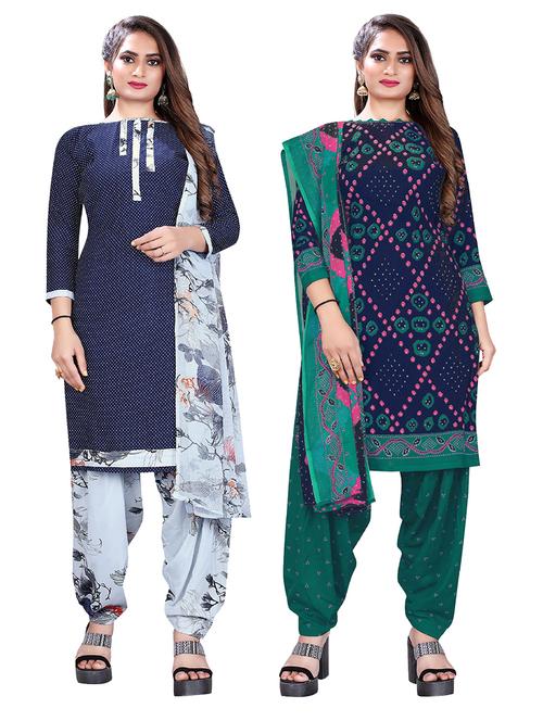 set of 2 unstitched suit set combos - 18454107 - Very Small Image - 1