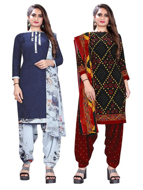 set of 2 unstitched suit set combos - 18454109 - Very Small Image - 1