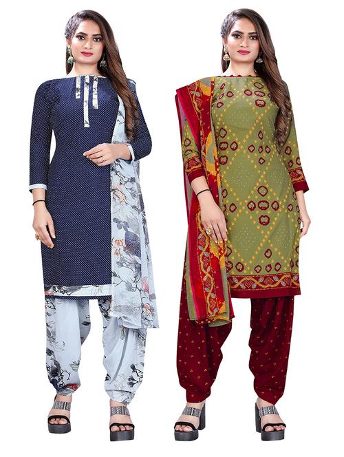 set of 2 unstitched suit set combos - 18454111 - Very Small Image - 1