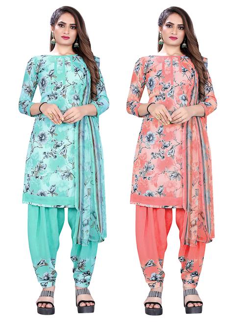 set of 2 unstitched suit set combos - 18454131 - Very Small Image - 1