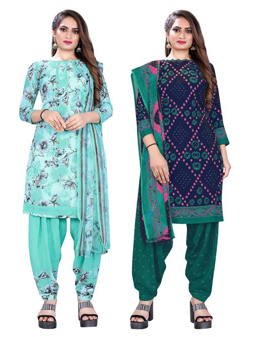 set of 2 unstitched suit set combos - 18454134 - Very Small Image - 1