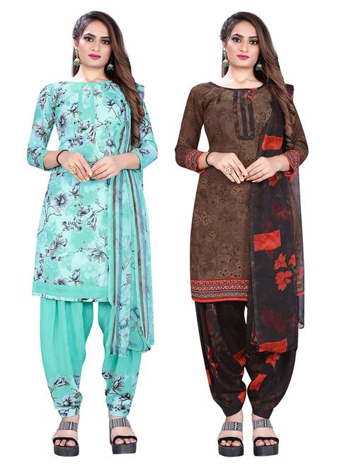 set of 2 unstitched suit set combos - 18454137 - Very Small Image - 1