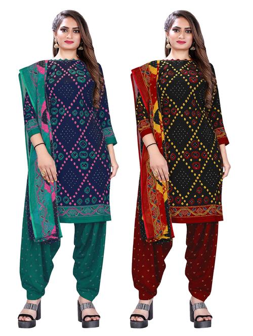 set of 2 unstitched suit set combos - 18454178 - Very Small Image - 1