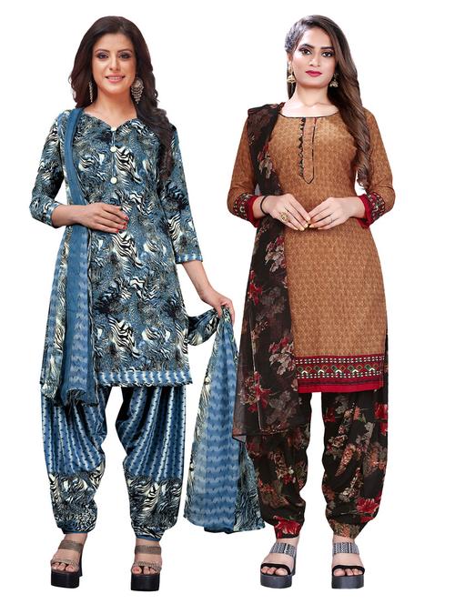 set of 2 unstitched suit set combos - 18454193 - Very Small Image - 1