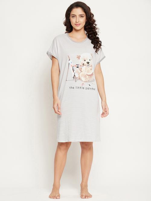 round neck graphic sleepshirt - 18454428 - Very Small Image - 1