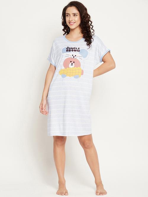 round neck striped sleepshirt - 18454442 - Very Small Image - 1