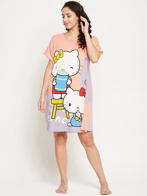 round neck graphic sleepshirt - 18454445 - Very Small Image - 1