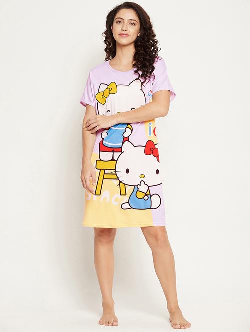 round neck printed sleepshirt - 18454450 - Very Small Image - 1