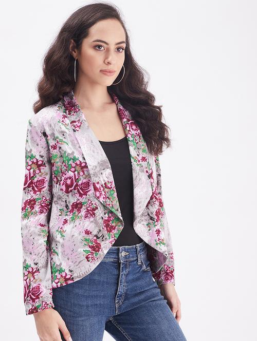 long sleeved floral regular shrug - 18454554 - Very Small Image - 1