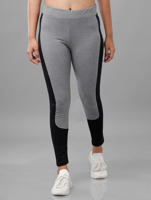 color block ankle length active wear tights - 18454835 - Very Small Image - 1