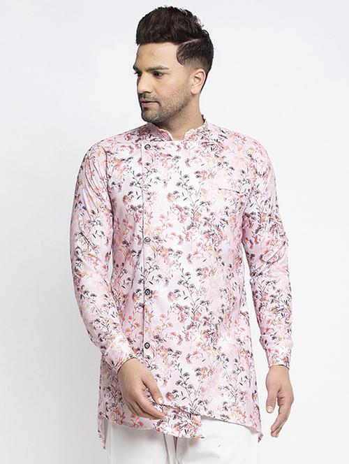 pink printed short kurta - 18455070 - Very Small Image - 1