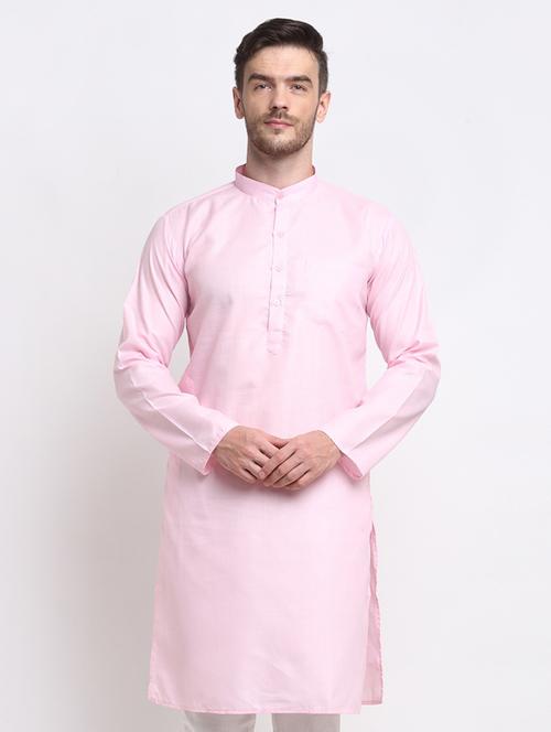 rose-water solid long kurta - 18455174 - Very Small Image - 1