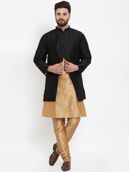 copper kurta pyjama with jacket ethnic wear - 18455769 - Very Small Image - 1