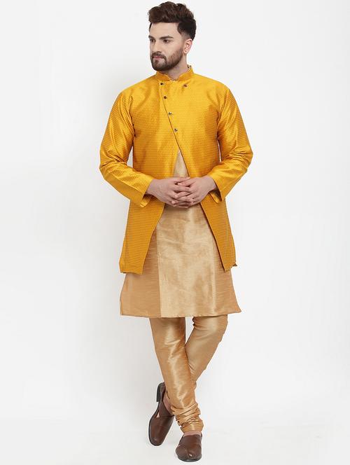 copper kurta pyjama with jacket ethnic wear - 18455773 - Very Small Image - 1