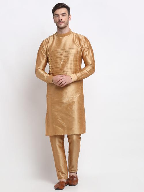 copper solid kurta pyjama set - 18456116 - Very Small Image - 1