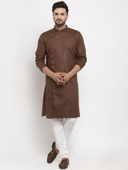 solid kurta with churidaar pyjama - 18456143 - Very Small Image - 1