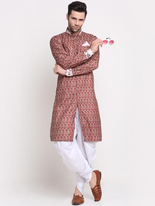 printed dhoti kurta set - 18456230 - Very Small Image - 1