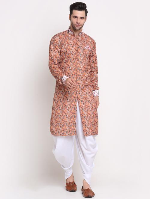 printed dhoti kurta set - 18456238 - Very Small Image - 1
