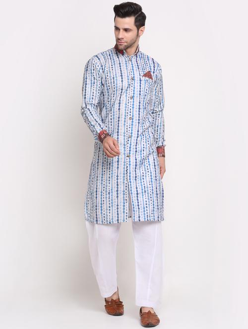 striped kurta pyjama set - 18456247 - Very Small Image - 1