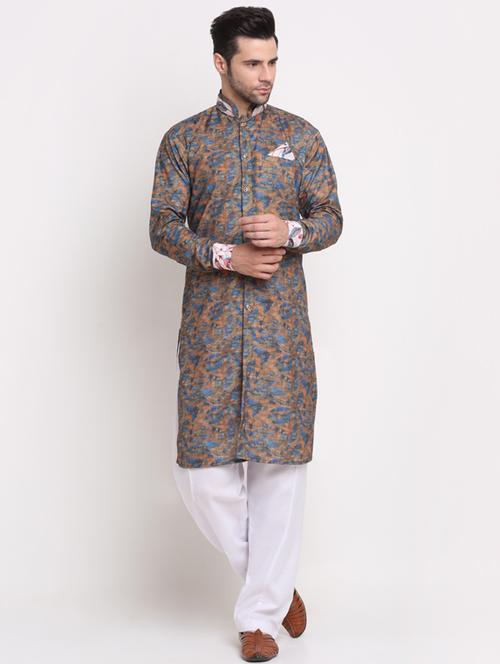 printed kurta pyjama set - 18456256 - Very Small Image - 1