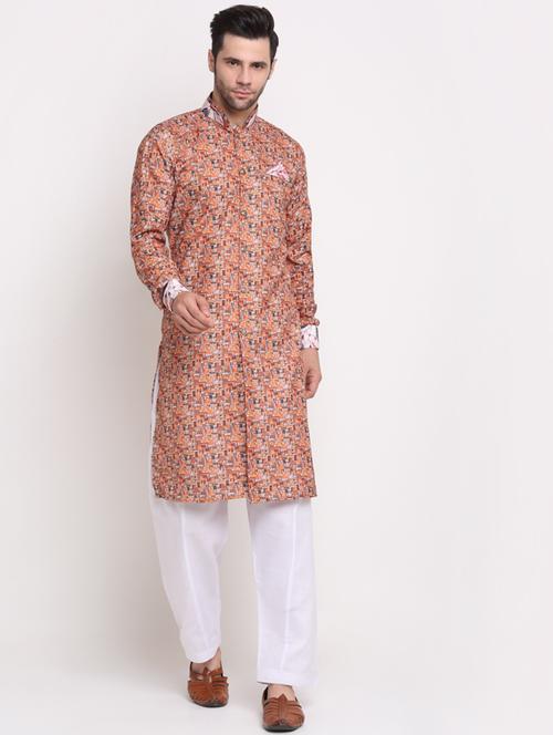 printed kurta pyjama set - 18456260 - Very Small Image - 1